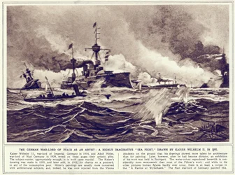 Eine Seeschlacht, gemalt 1895 und veröffentlicht in 